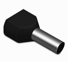 Kit Terminal Pré-isolado Tubular Duplo 1,5mm² | Preto | 100 P